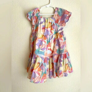 Gap toddler girls floral tiered dress size 4T